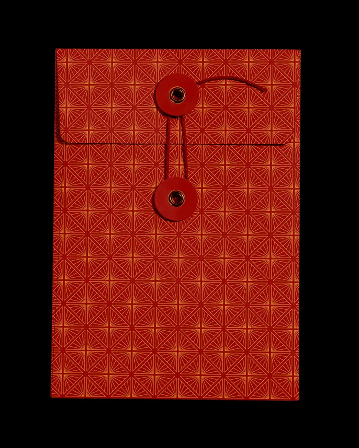 Pochette rouge à fermeture à ficelle couverte du motif astronomique de Gemini